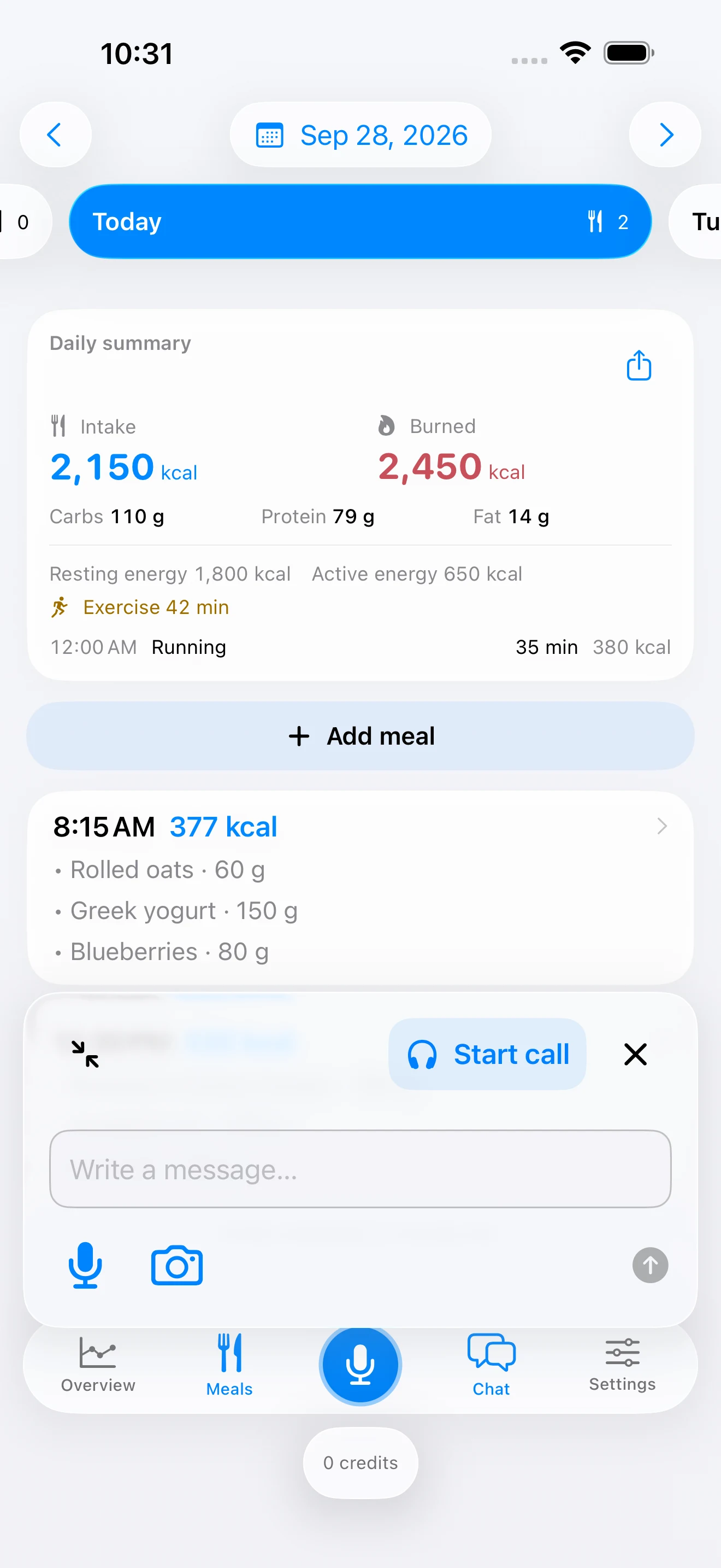 The Deficit app with example data